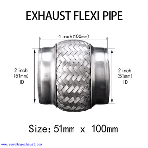 2 pulgadas x 4 pulgadas Soldadura en tubo de escape Flexi Reparación de tubo flexible de junta flexible