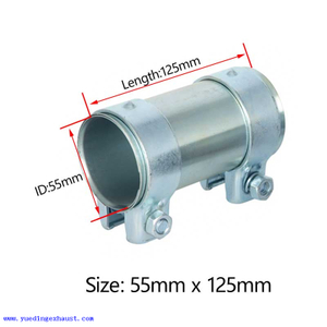 Unión de manguito de conector de tubo de escape de 55 mm x 125