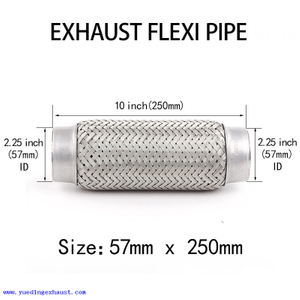 Soldadura de tubo Flexi de escape de 2,25 pulgadas x 10 pulgadas en reparación de tubo flexible de junta flexible