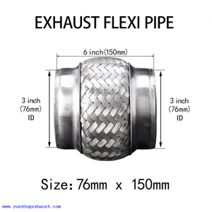 Tubo de escape Flexi Soldadura en junta flexible Reparación de tubo flexible 3 pulgadas x 6 pulgadas