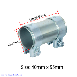 Conector de tubo de escape 40 mm x 95 mm Unión de abrazadera de tubo de manguito resistente
