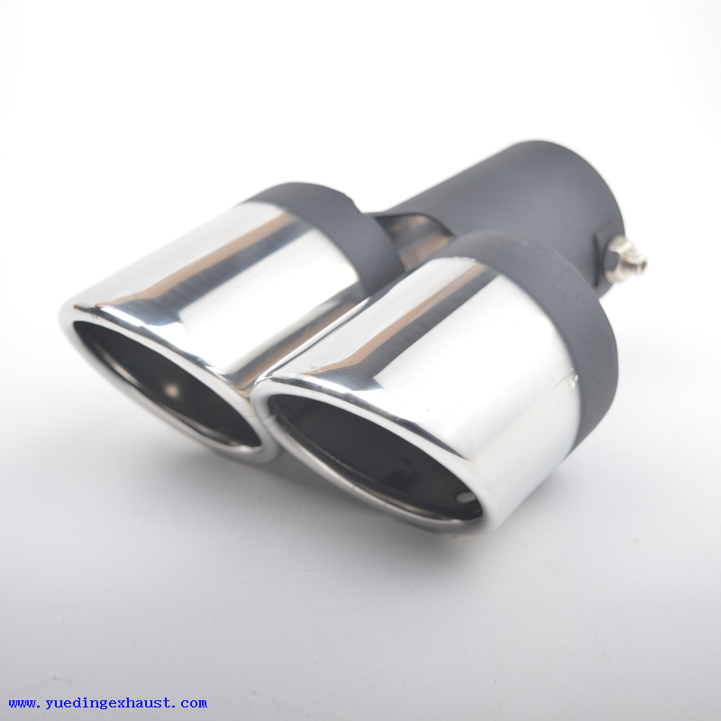 Tubo de acero inoxidable con punta de silenciador de escape automático de garganta trasera de coche Universal